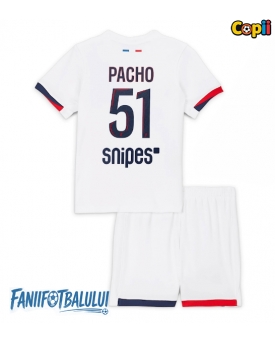 Paris Saint-Germain Willian Pacho #51 Echipament de Fotbal Replică 2025-26 Copii Deplasare (+ Șorturi)
